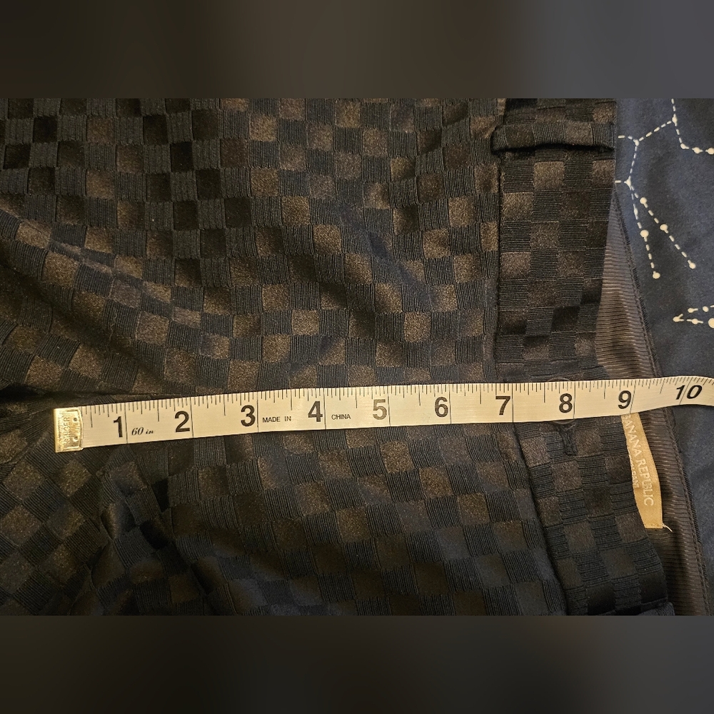 Banana Republic Black Monochrome Checkered Hampton Pant Slacks Sz 4 - Picture 8 of 9